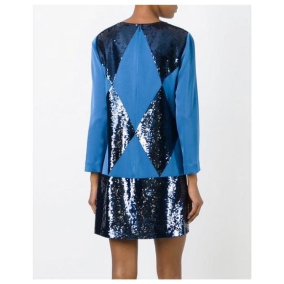 TORY BURCH Navy Sequin Mini Cocktail Dress NWT 2 - Picture 7 of 8
